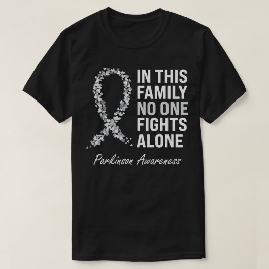 Parkinson Awareness Gray Ribbon  Tシャツ (デザイン正面)