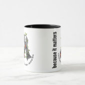 Parkinsonsの病気の花のリボン3 マグカップ (中央)