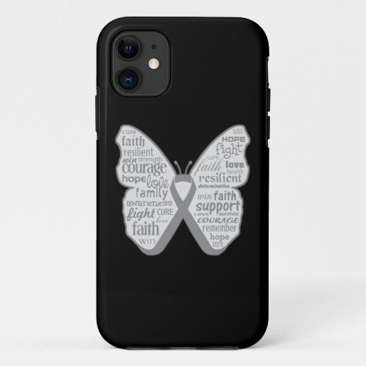 Parkinsonsの病気の蝶リボン Case-Mate iPhoneケース (裏面)