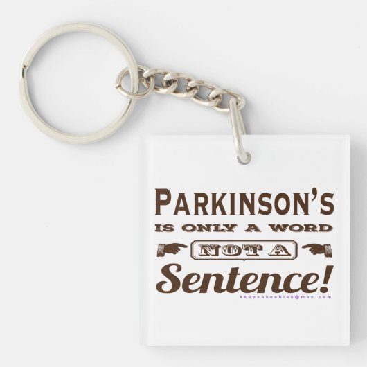 ParkinsonsはBrownテキストのみ キーホルダー (正面)
