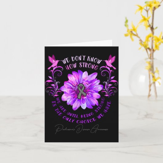 Parkinsons Disease Awareness Flower We Dont Know  カード (黄色い花)