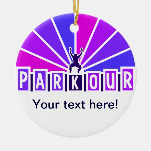 PARKOURのオーナメントは、カスタマイズ セラミックオーナメント (正面)