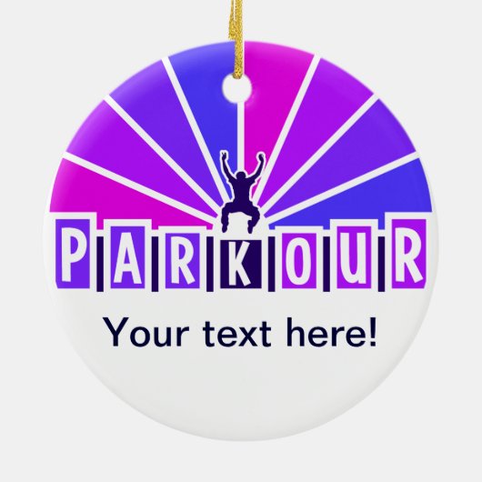 PARKOURのオーナメントは、カスタマイズ セラミックオーナメント (裏面)