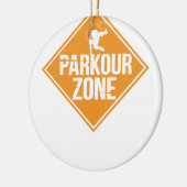 Parkourの逃亡の極度なスポーツの発育阻害はランニングを解放します セラミックオーナメント (左)