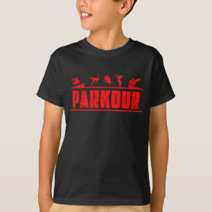 Parkourの逃亡の極度なスポーツの発育阻害はランニングを解放します Tシャツ