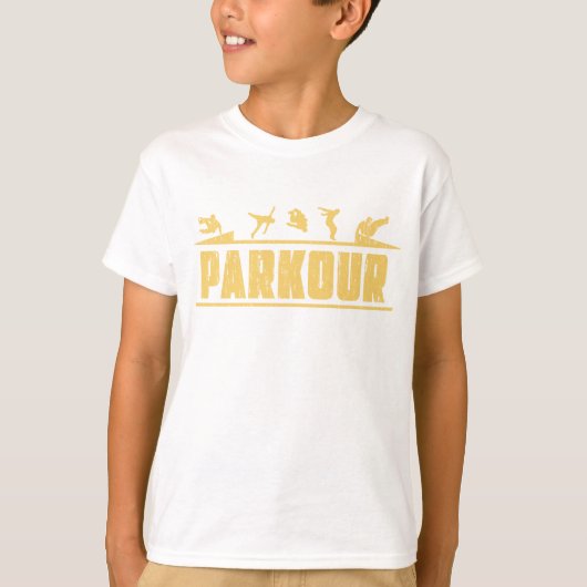 Parkourの逃亡の極度なスポーツの発育阻害はランニングを解放します Tシャツ (正面)