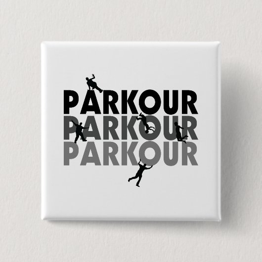 Parkourはランニングを解放します 缶バッジ (正面)