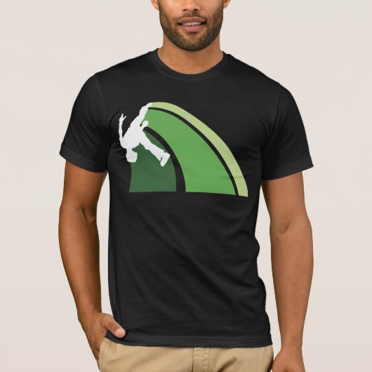 Parkourは緑を並べます Tシャツ (正面)