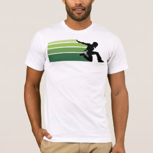 Parkourは緑色航法燈色を並べます Tシャツ