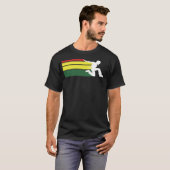 Parkourは赤い緑および黄色並べます Tシャツ (正面フル)