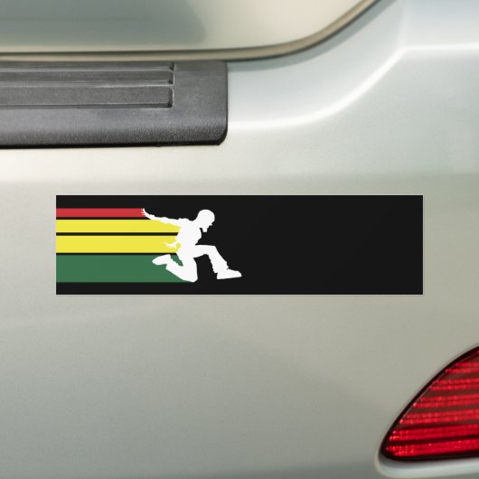 Parkourは赤く黄色および緑のステッカーを並べます バンパーステッカー (車上)