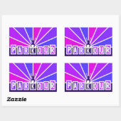 PARKOURスタンプ 長方形シール (シート)