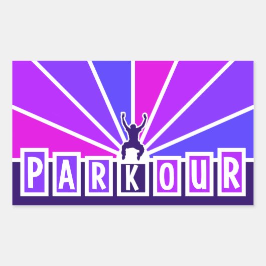 PARKOURスタンプ 長方形シール (正面)
