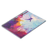 Parkour都市自由な連続したFreestylingの近代美術 ノートブック (左側)