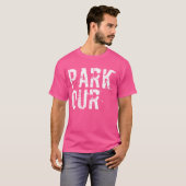 Parkour Distressed Text - Skater  Freerunning  Par Tシャツ (正面フル)