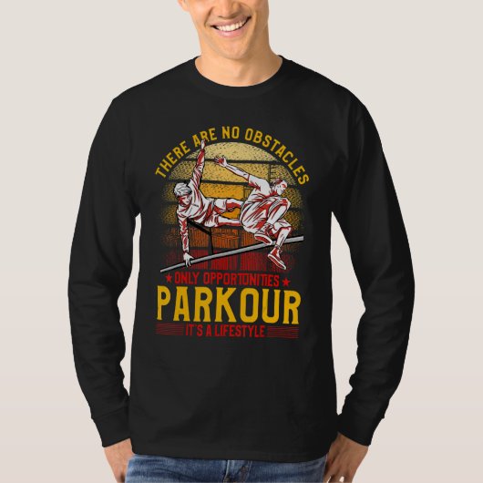 Parkour extreme athlete parkour runner funny sayin tシャツ (正面)
