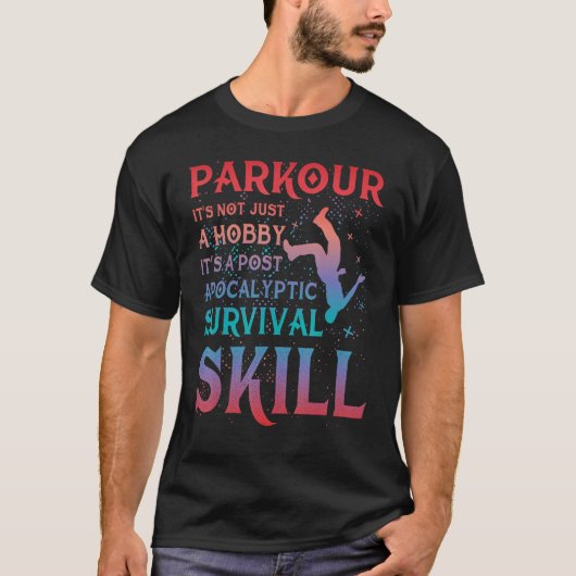 Parkour extreme athlete parkour runner funny sayin tシャツ (正面)