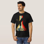 Parkour Freerunner Traceur Retro Freerunning Men B Tシャツ (正面フル)