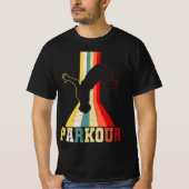Parkour Freerunner Traceur Retro Freerunning Men B Tシャツ (正面)
