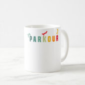 Parkour Freerunning Sports Parkour Shirt Runner Fu コーヒーマグカップ (正面右)