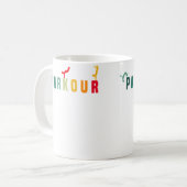 Parkour Freerunning Sports Parkour Shirt Runner Fu コーヒーマグカップ (正面左)