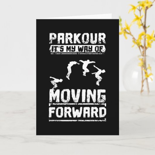 Parkour Is My Way Of Moving Forward カード (黄色い花)