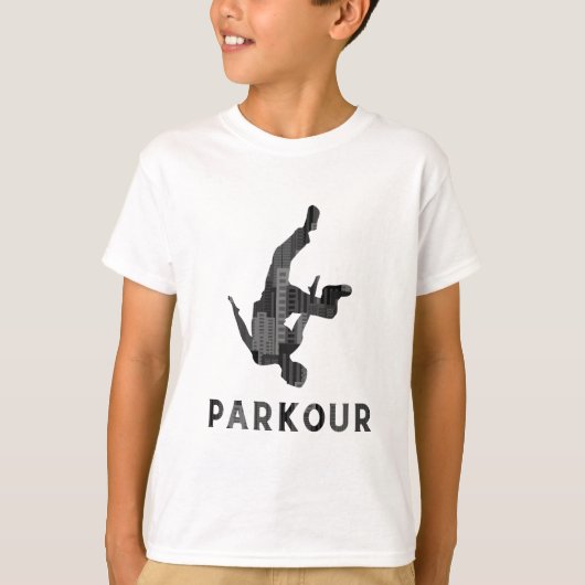 Parkour on rooftops tシャツ (正面)