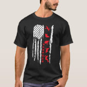 Parkour silhouette US flag graphic Parkour Tシャツ (正面)