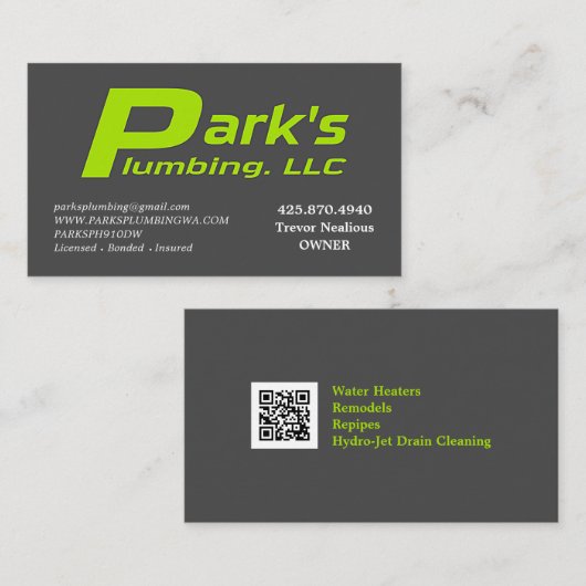 ParksPlumbing-09-10-2018 名刺 (正面/裏面)
