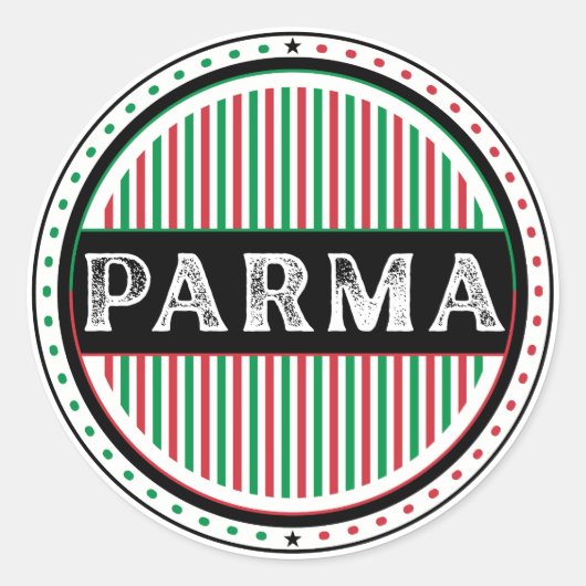 Parma City Pride Emblem – Italian Identity ラウンドシール (正面)