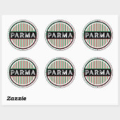Parma City Pride Emblem – Italian Identity ラウンドシール (シート)