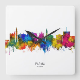       Parma Italy Skyline スクエア壁時計