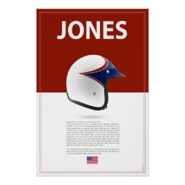 Parnelli Jones Helmet ポスター