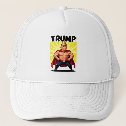 Parodic Superhero Trump Caricature キャップ (正面)