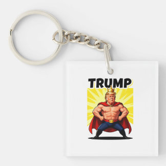 Parodic Superhero Trump Caricature キーホルダー