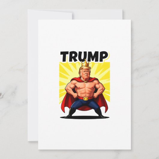 Parodic Superhero Trump Caricature 招待状 (正面)