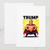 Parodic Superhero Trump Caricature 招待状 (正面/裏面)
