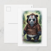 Parody Horror Panda Movie on a White シーズンポストカード (正面/裏面)