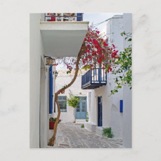 Paros Parikia Summer Alley ポストカード