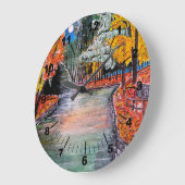 Parque de San Vicente Painting by Alfred Fox ラージ壁時計 (傾斜)