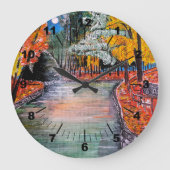 Parque de San Vicente Painting by Alfred Fox ラージ壁時計 (正面)