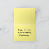 Parrotカップル記念日グリーティングカード カード (内部)