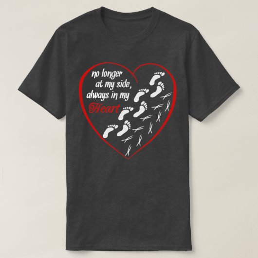 Parrot足跡ハート Tシャツ (デザイン正面)