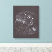 Parrot -オリジナルスケッチ- Canvas Print キャンバスプリント (インサイチュ (ウッドフロア))