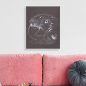 Parrot -オリジナルスケッチ- Canvas Print キャンバスプリント (インサイチュ (リビング))