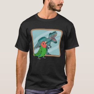 Parrot & レックスリフレクションI Rosy faced Green Lovebir Tシャツ