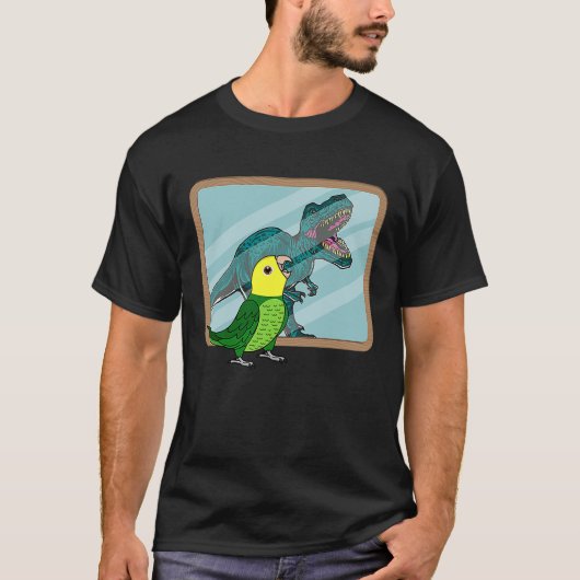 Parrot & レックス反射IダブルイエローヘッドAma Tシャツ (正面)