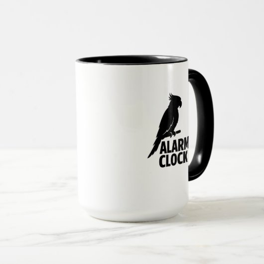 Parrot Alarm Clock Funny Pet Owner Mug マグカップ (正面右)