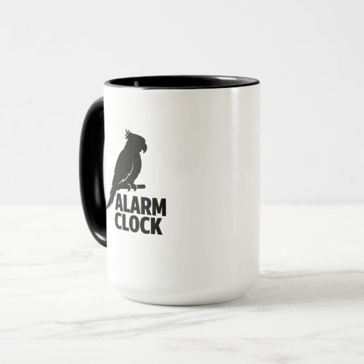 Parrot Alarm Clock Funny Pet Owner Mug マグカップ (正面左)