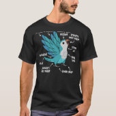 Parrot Anatomy I Blue Mont Paraker Tシャツ (正面)